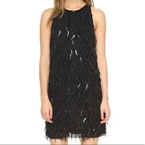 Club Monaco Hand Embroidered Triete Dress - Cocktail NYE - Black - Size 2